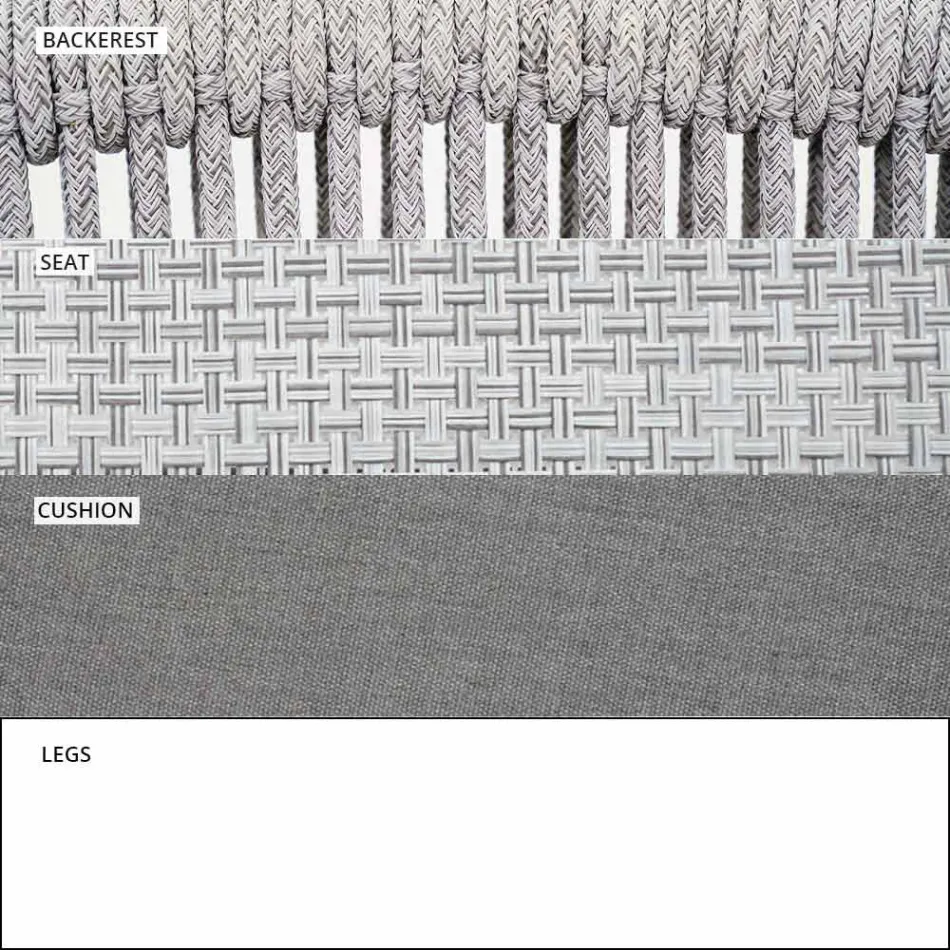 Silla de exterior con reposabrazos apilable tapizado H 78cm - Smart by Varaschin Viadurini