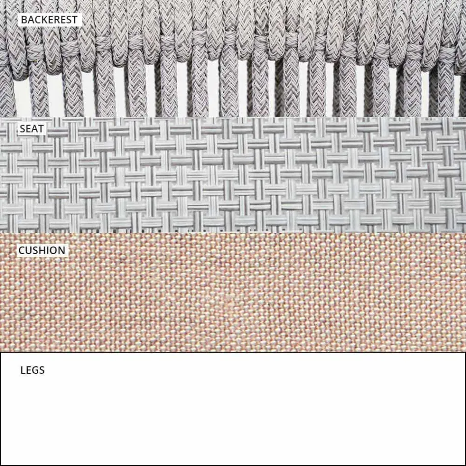 Silla de exterior con reposabrazos apilable tapizado H 78cm - Smart by Varaschin Viadurini