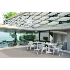 Silla de exterior con reposabrazos apilable tapizado H 78cm - Smart by Varaschin Viadurini