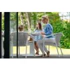 Silla de exterior con reposabrazos apilable tapizado H 78cm - Smart by Varaschin Viadurini