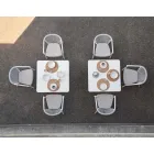 Silla de exterior con reposabrazos apilable tapizado H 78cm - Smart by Varaschin Viadurini