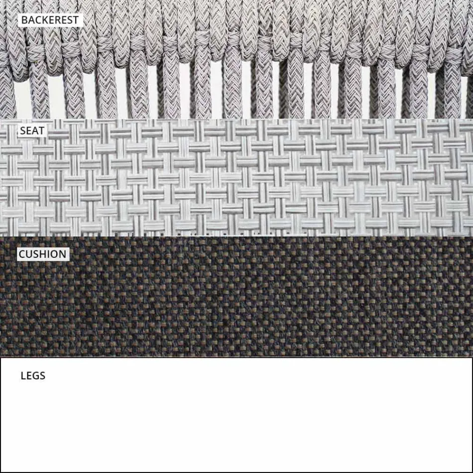 Silla de exterior con reposabrazos apilable tapizado H 78cm - Smart by Varaschin Viadurini