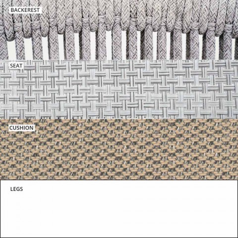 Silla acolchada con reposabrazos para exteriores de 73 cm de altura