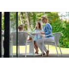 Silla apilable para exteriores con reposabrazos acolchados Al. 73 cm - Smart by Varaschin Viadurini