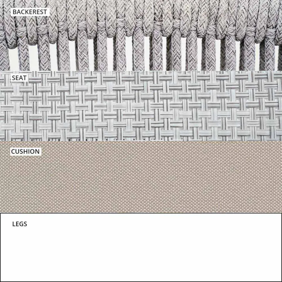 Silla apilable para exteriores con reposabrazos acolchados Al. 73 cm - Smart by Varaschin Viadurini