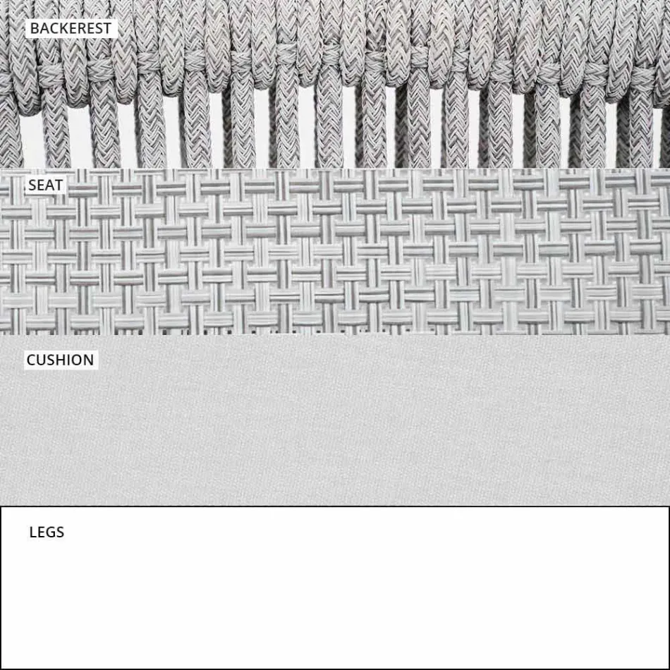 Silla apilable para exteriores con reposabrazos acolchados Al. 73 cm - Smart by Varaschin Viadurini