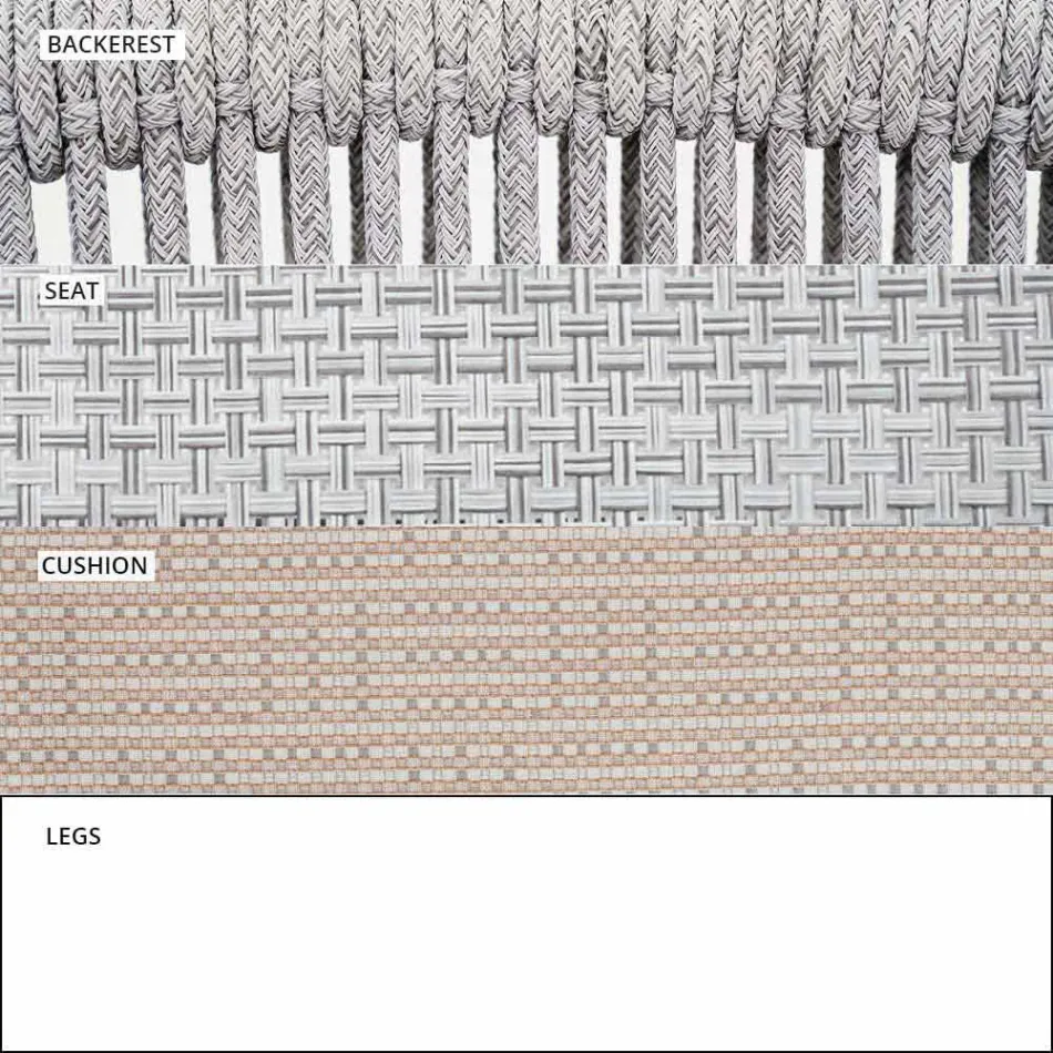 Silla apilable para exteriores con reposabrazos acolchados Al. 73 cm - Smart by Varaschin Viadurini