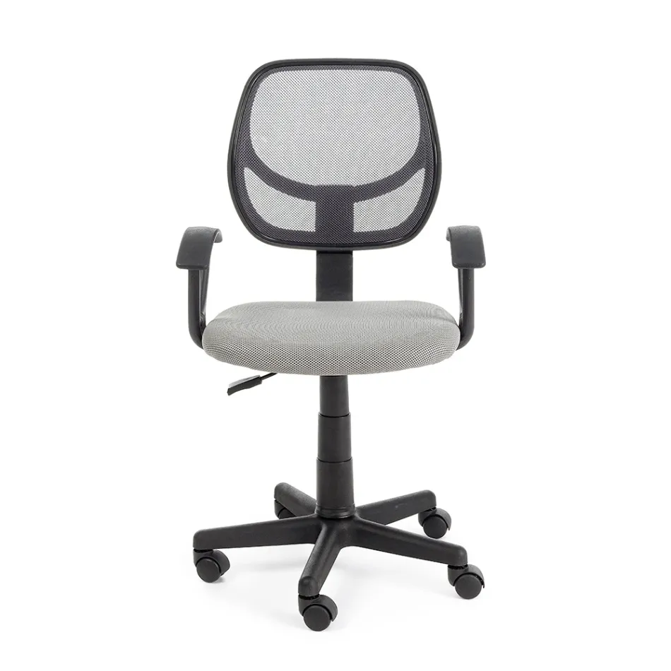 Silla de oficina giratoria en nailon y tejido de malla en 3 colores - Rasha Viadurini