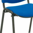 Silla acolchada para sala de espera con base moderna de metal negro - Carmela Viadurini