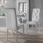 Silla de diseño tapizada, con procesamiento Capitonnè - Diana Viadurini