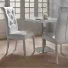 Silla de diseño tapizada, con procesamiento Capitonnè - Diana Viadurini