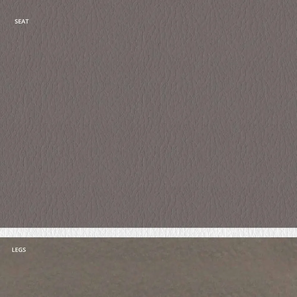 Silla acolchada de acero y asiento de piel sintética con borde blanco – Nirvana Viadurini