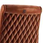 Silla de salón tapizada de madera maciza Grilli Zarafa hecha en Italia, 2 piezas Viadurini