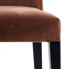 Silla de salón tapizada de madera maciza Grilli Zarafa hecha en Italia, 2 piezas Viadurini