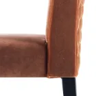 Silla de salón tapizada de madera maciza Grilli Zarafa hecha en Italia, 2 piezas Viadurini