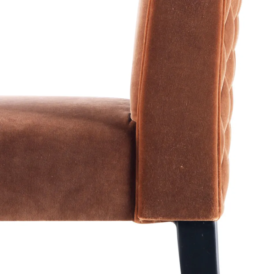 Silla de salón tapizada de madera maciza Grilli Zarafa hecha en Italia, 2 piezas Viadurini