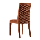 Silla de salón tapizada de madera maciza Grilli Zarafa hecha en Italia, 2 piezas Viadurini