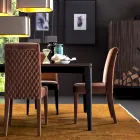 Silla de salón tapizada de madera maciza Grilli Zarafa hecha en Italia, 2 piezas Viadurini