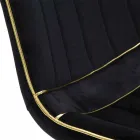 Silla de comedor de diseño tapizado en madera y tela, 2 piezas - Kolly Viadurini