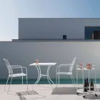 Silla apilable para exterior en acero con acabado mate, 4 piezas - Ralia Viadurini