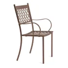 Silla de exterior apilable en acero galvanizado Made in Italy 4 piezas - Celia Viadurini