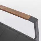 Silla apilable para exteriores en Textilene y Aluminio Antracita, 6 Piezas - Urban Viadurini