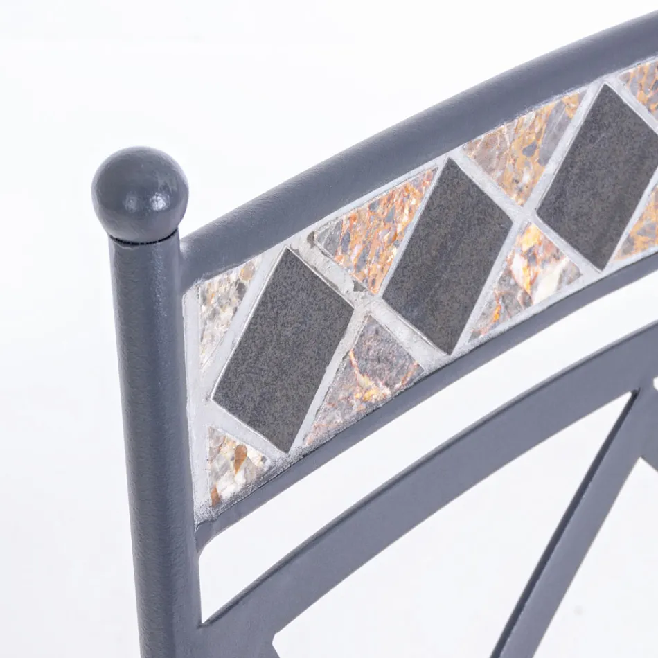 Silla de Jardín Apilable en Acero con o Sin Brazos - Letizia Viadurini