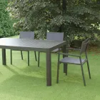 Silla de jardín apilable de aluminio y textileno - Ninfea Viadurini