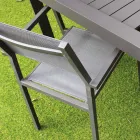 Silla de jardín apilable de aluminio y textileno - Ninfea Viadurini