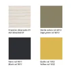 Silla Apilable de Fresno con Asiento de Tela Made in Italy, 2 Piezas - Oslo Viadurini