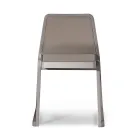 Silla apilable de madera con asiento de terciopelo Made in Italy, 2 piezas - Leipzig Viadurini