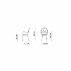 Silla apilable de exterior en metal Made in Italy, 2 piezas - Autoridad Viadurini