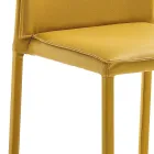 Silla de comedor de piel sintética de diseño moderno y elegante - Granger Viadurini