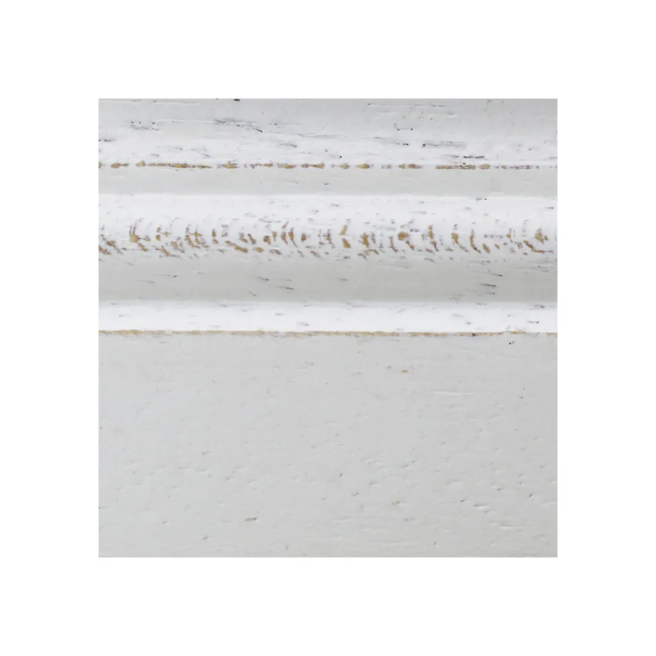 Silla de madera espigada blanca y tela Juma beige Made in Italy - Diamante Viadurini