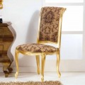 Silla de madera con estilo clásico con patas de pan de oro Bellini