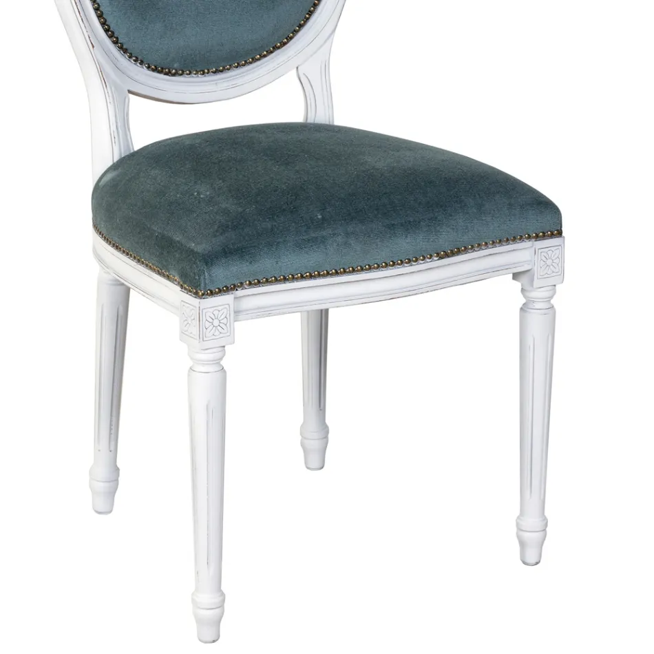 Silla de madera maciza de haya y asiento de gomaespuma Made in Italy - Lamiral Viadurini