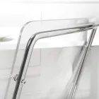 Silla en plexiglás transparente y hierro Made in Italy 2 piezas - Charlotte Viadurini