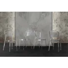 Silla de policarbonato transparente, diseño moderno - Yanis Viadurini