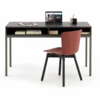 Silla de polipropileno con base de roble teñido Made in Italy, 2 piezas - Scandio Viadurini