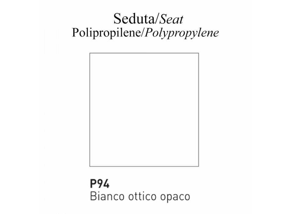 Silla de polipropileno y metal Made in Italy 2 piezas - Connubia Academy Viadurini