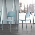 Silla de diseño moderno en resina y fibra de vidrio, made in Italy Holiday
