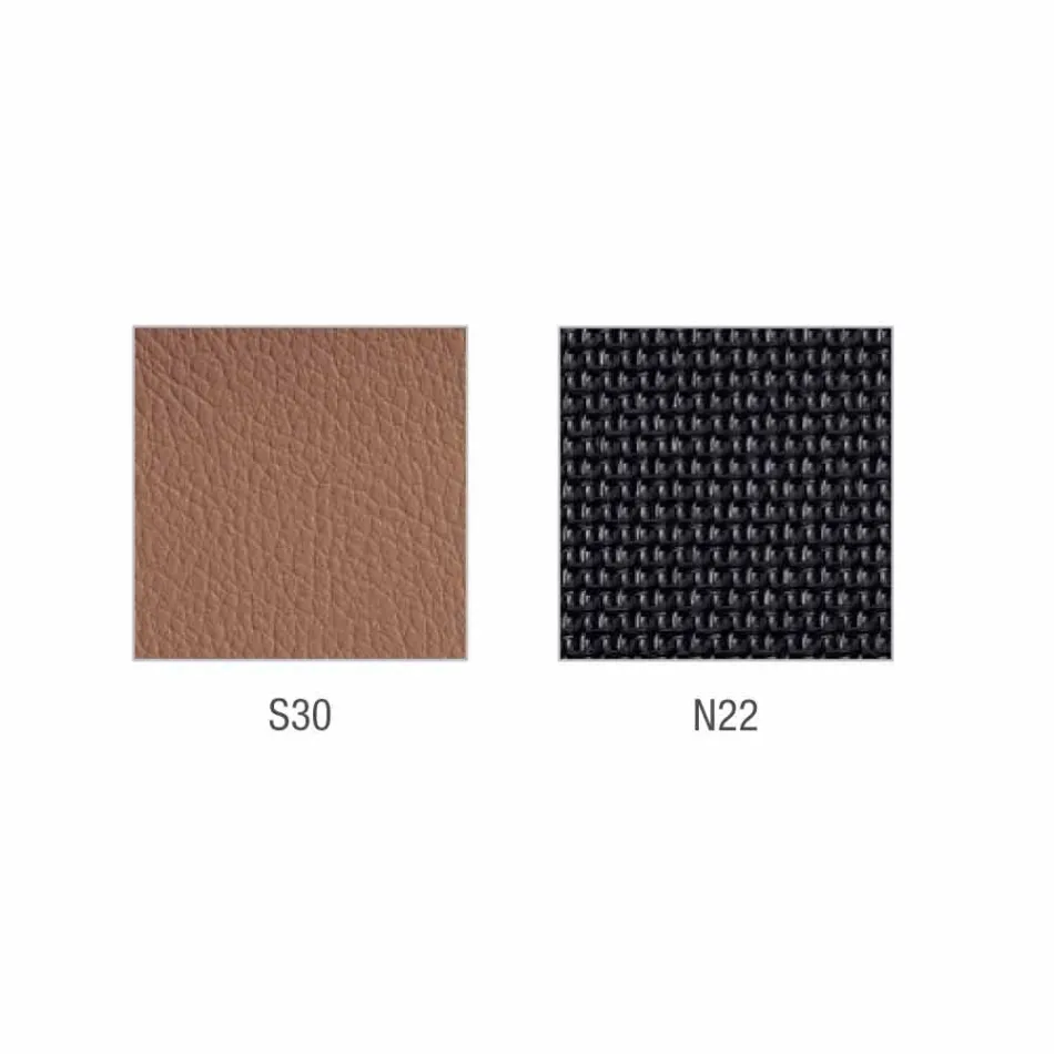 Silla de cuero sintético semidireccional y operativa Mina fabricada en Italia. Viadurini