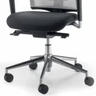 Silla de cuero sintético semidireccional y operativa Mina fabricada en Italia. Viadurini