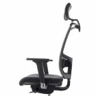 Silla de cuero sintético semidireccional y operativa Mina fabricada en Italia. Viadurini