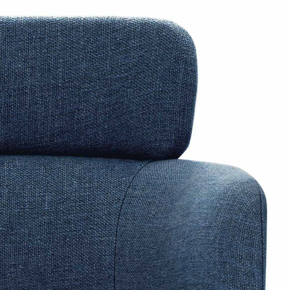 Silla de tela con estructura de metal negro de lujo Made in Italy - Cocoa Viadurini