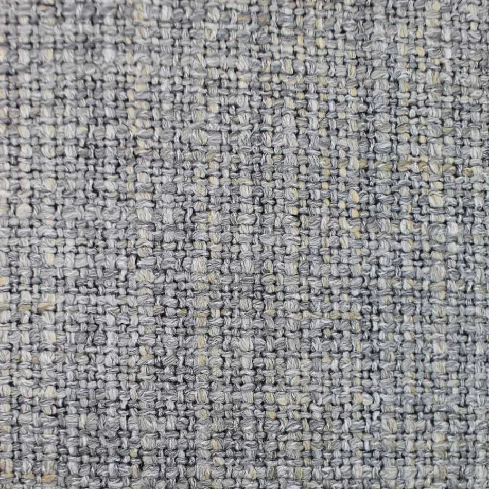 Silla de tela con estructura de metal negro de lujo Made in Italy - Cocoa Viadurini