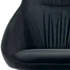 Silla en Terciopelo y Acero Lacado RAL Made in Italy 4 Piezas - Mariapina Viadurini