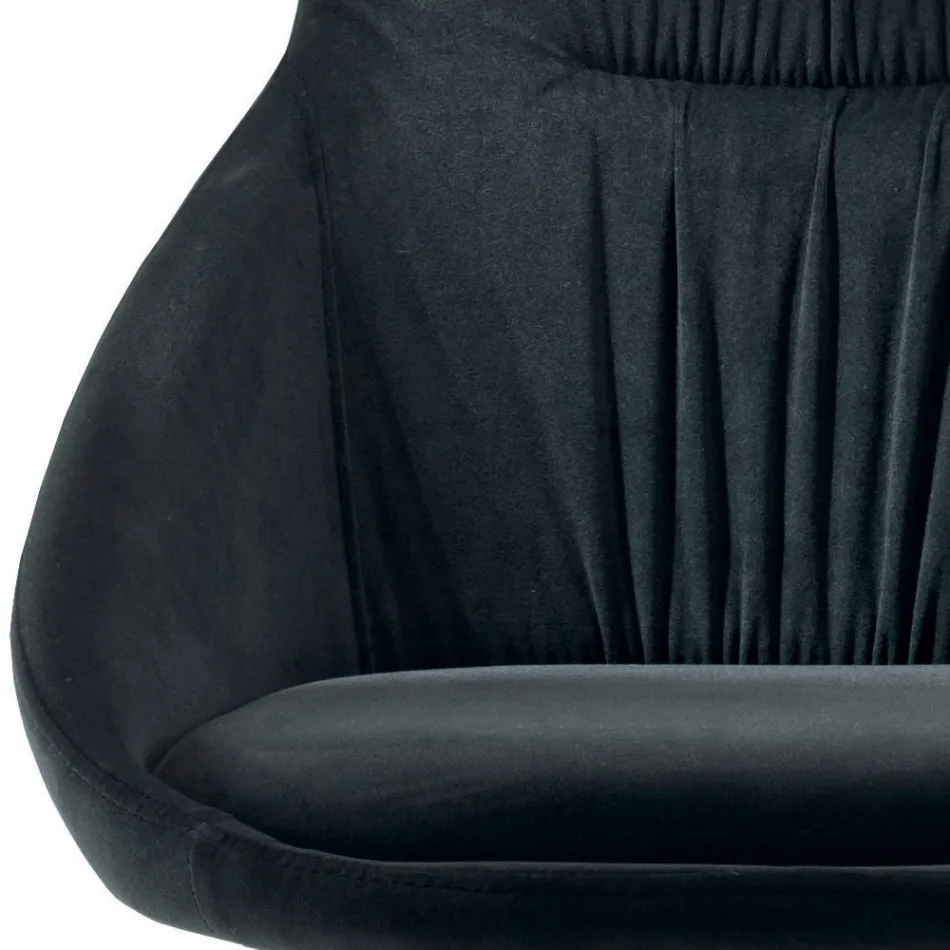 Silla en Terciopelo y Acero Lacado RAL Made in Italy 4 Piezas - Mariapina Viadurini