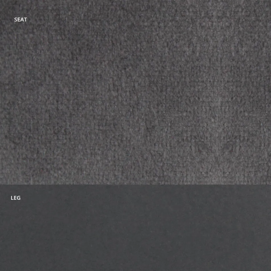 Silla en Terciopelo y Acero Lacado RAL Made in Italy 4 Piezas - Mariapina Viadurini