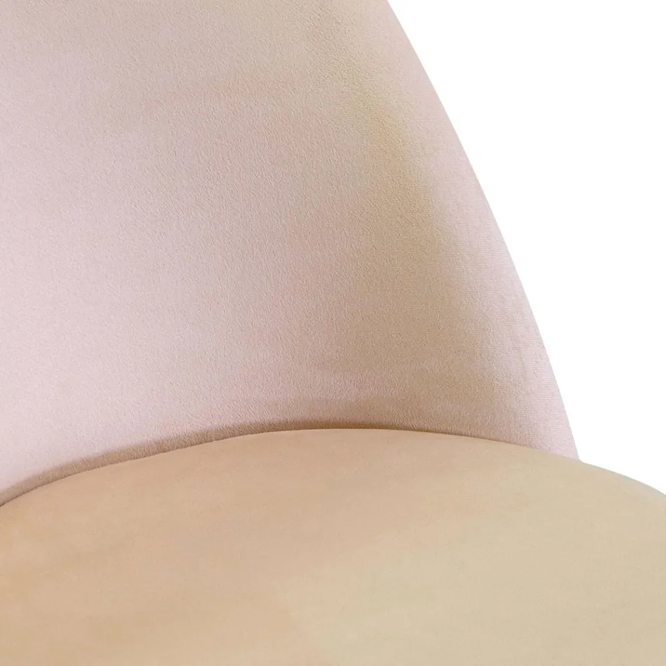 Silla de terciopelo y estructura metálica en distintos acabados - Penna Viadurini